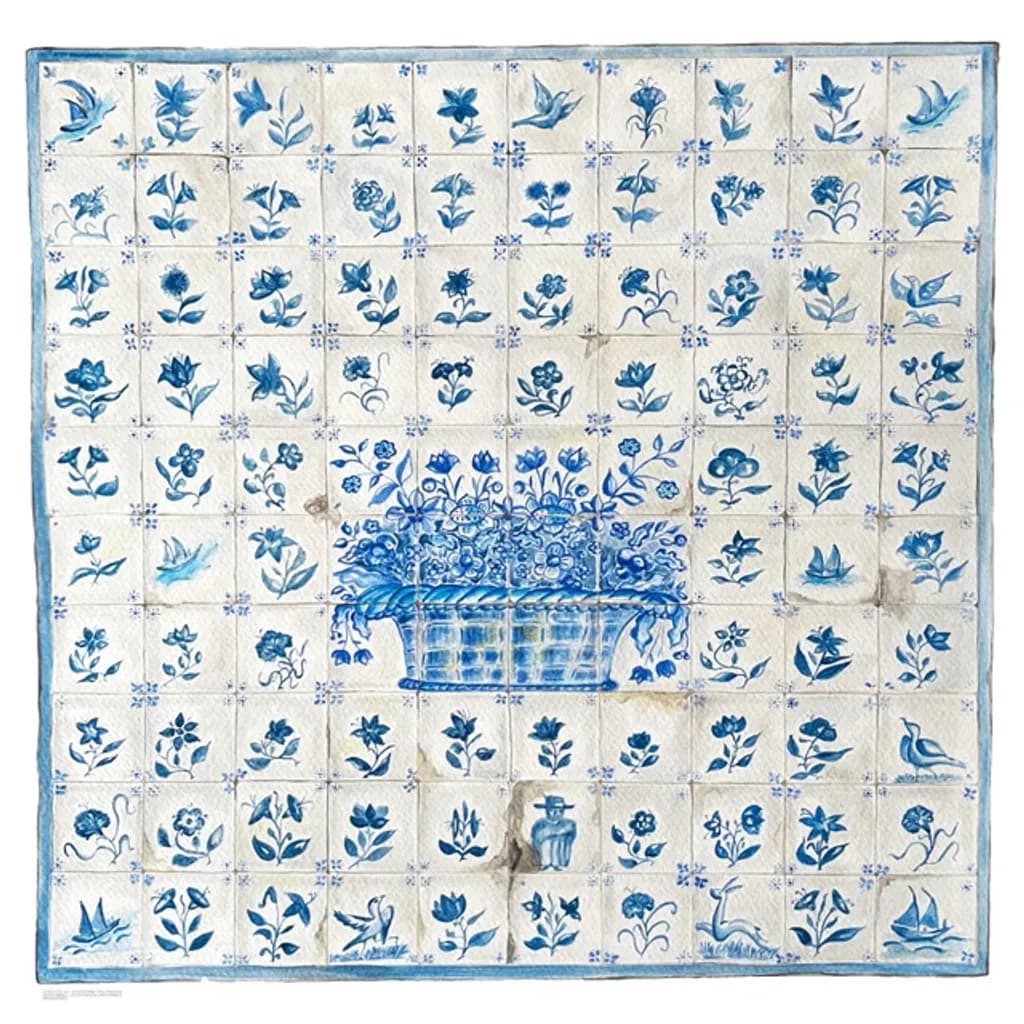 Blue Basket Mosaic