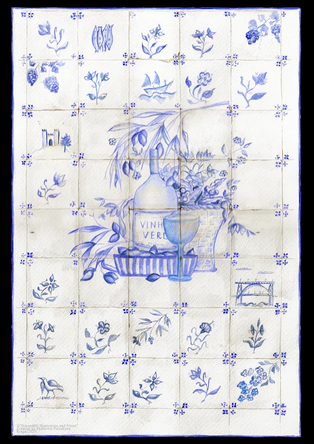 Blue Tile Still Life