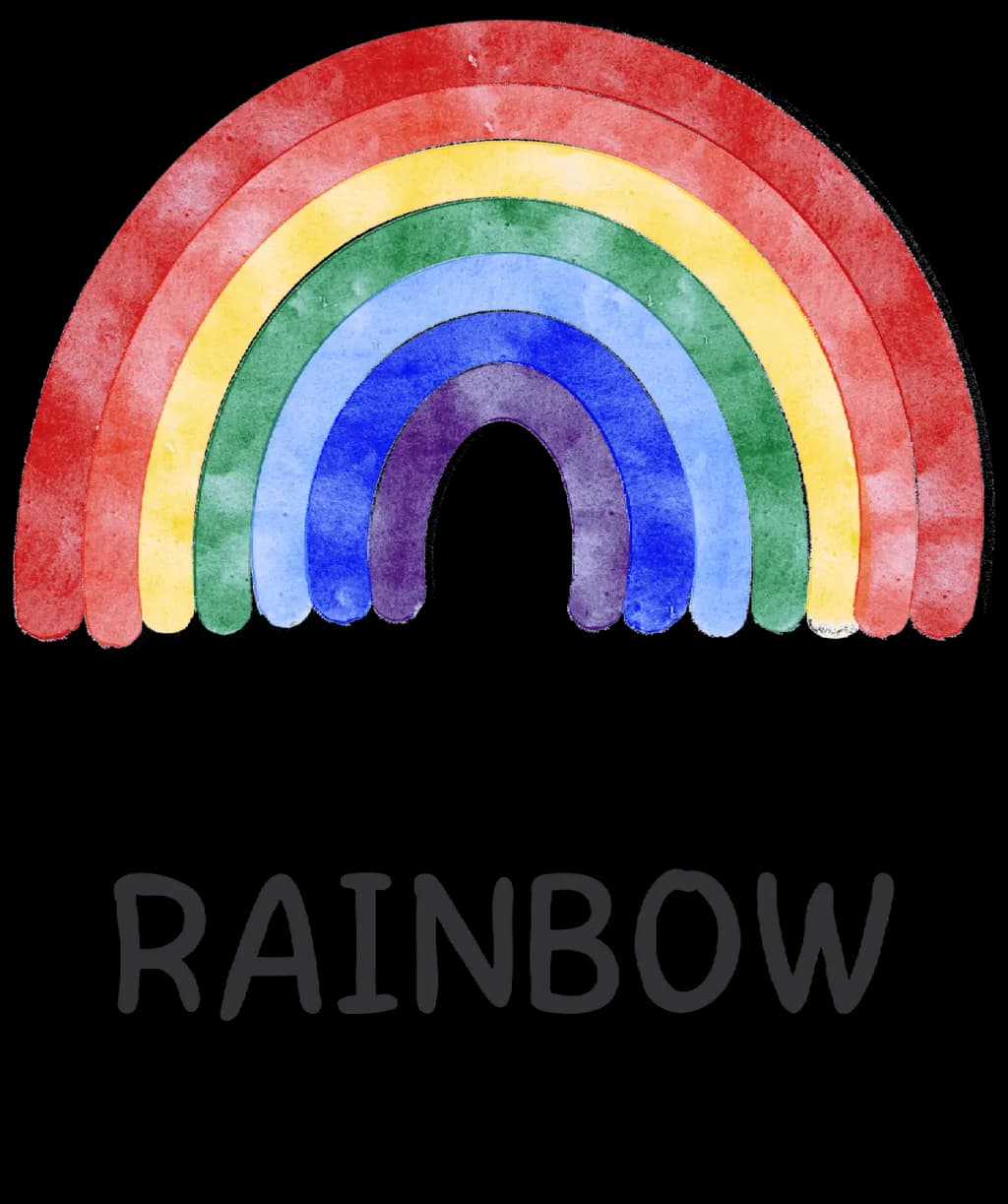 Colorful Arc of Joy: A Cheerful Watercolor Rainbow Celebration