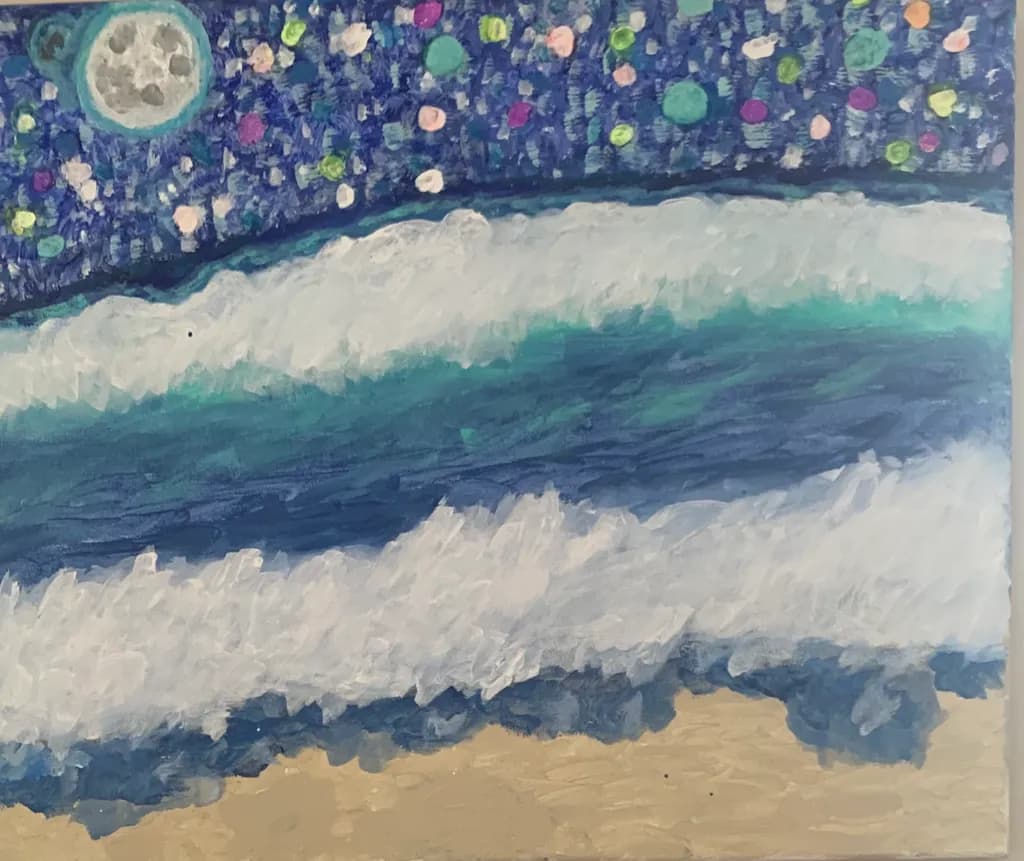 Moonlit Ocean Waves