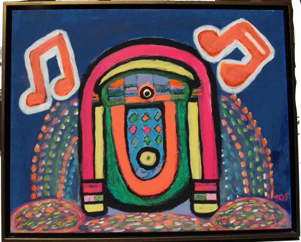 Vibrant Jukebox Melodies: A Colorful Celebration of Music and Art