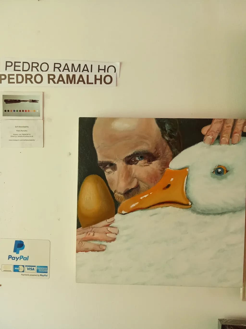 Whimsical Embrace: A Portrait of Connection Between Man and Duck