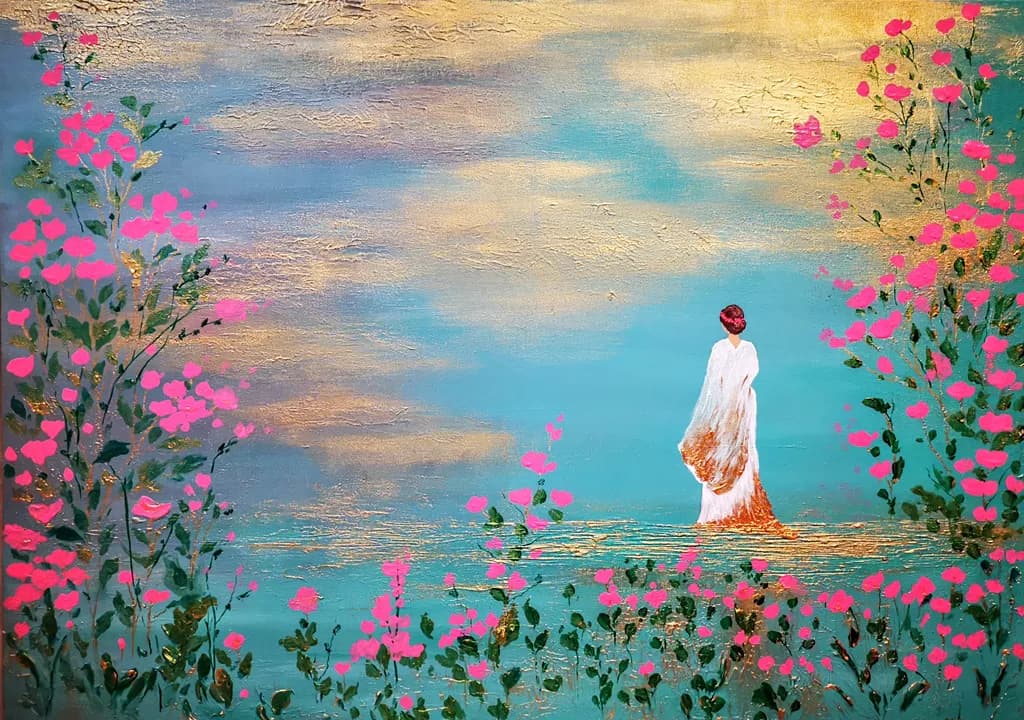 Whispers of Serenity: A Journey Through Blossoms and Sky