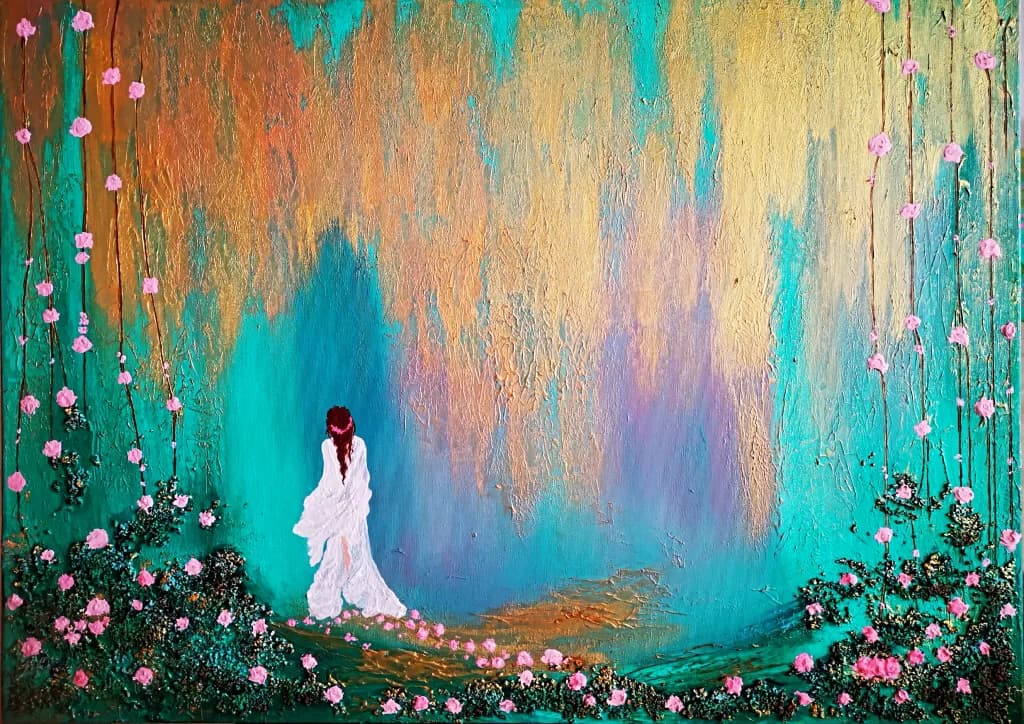 Whispers of Serenity: A Dreamlike Journey Through Floral Hues and Ethereal Beauty