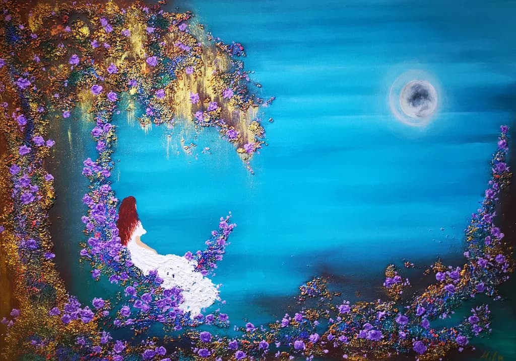 Whispers of the Moonlit Garden: A Serene Journey Through Blossoms and Dreams