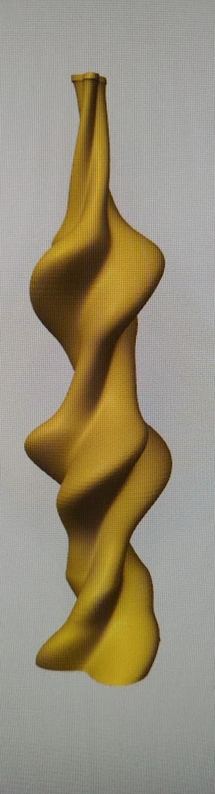 Golden Whirl: A Dance of Form and Light