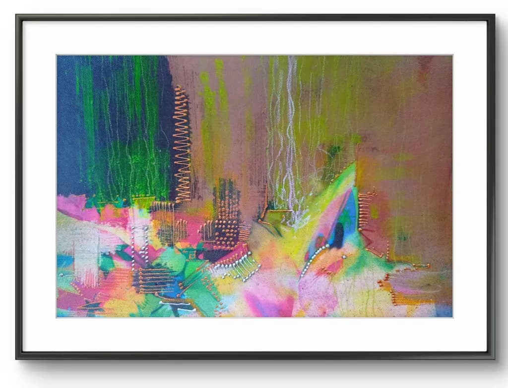 Vibrant Expressions: An Abstract Journey Through Color and Texture