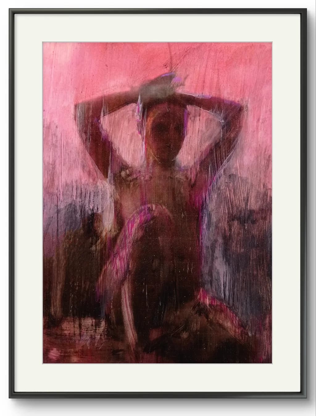 Whispers of Color: A Dreamlike Portrait in Pink Hues