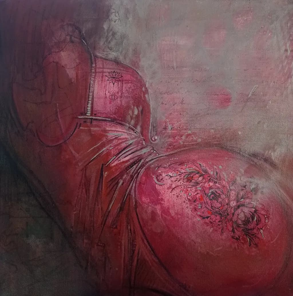 Whispers of Elegance: A Study in Red and Form