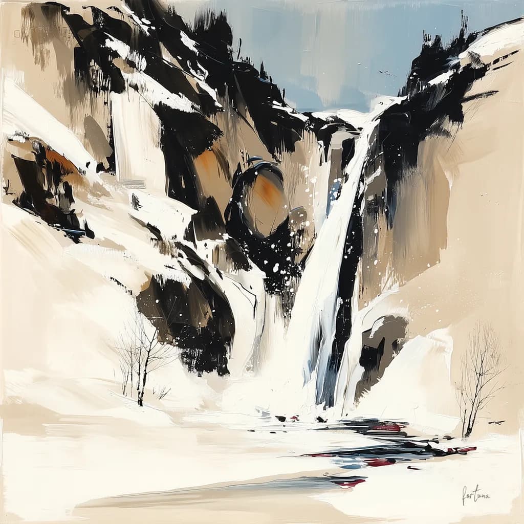 Snowy Waterfall