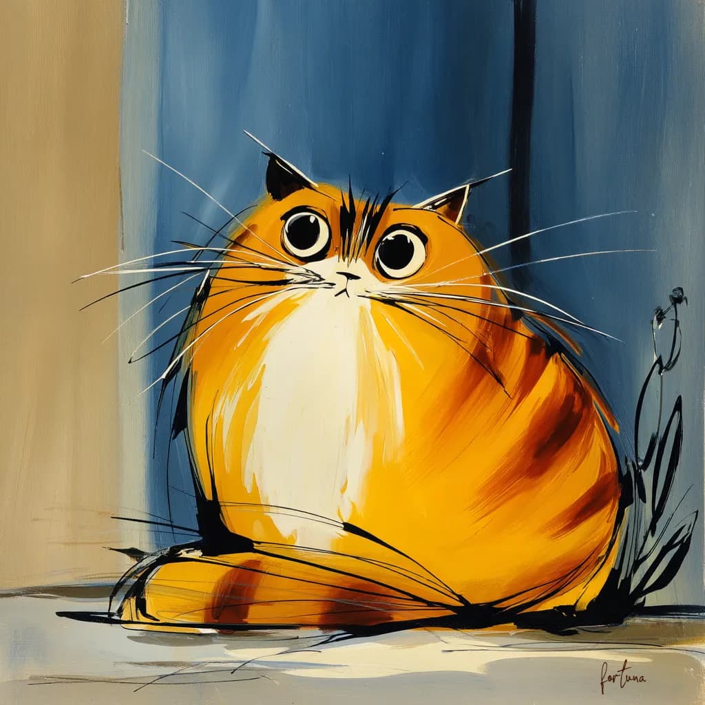 Curious Orange Cat