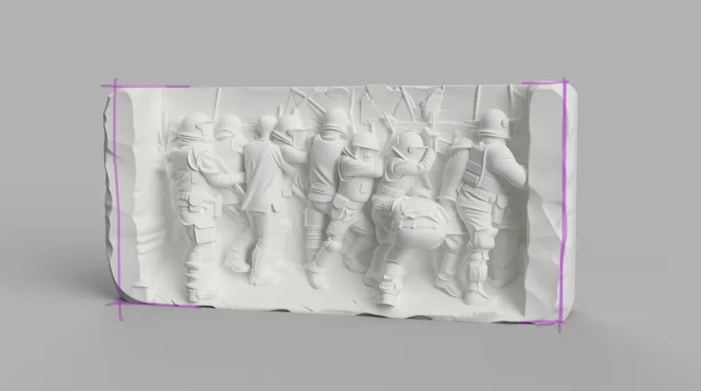 Military Figures Relief