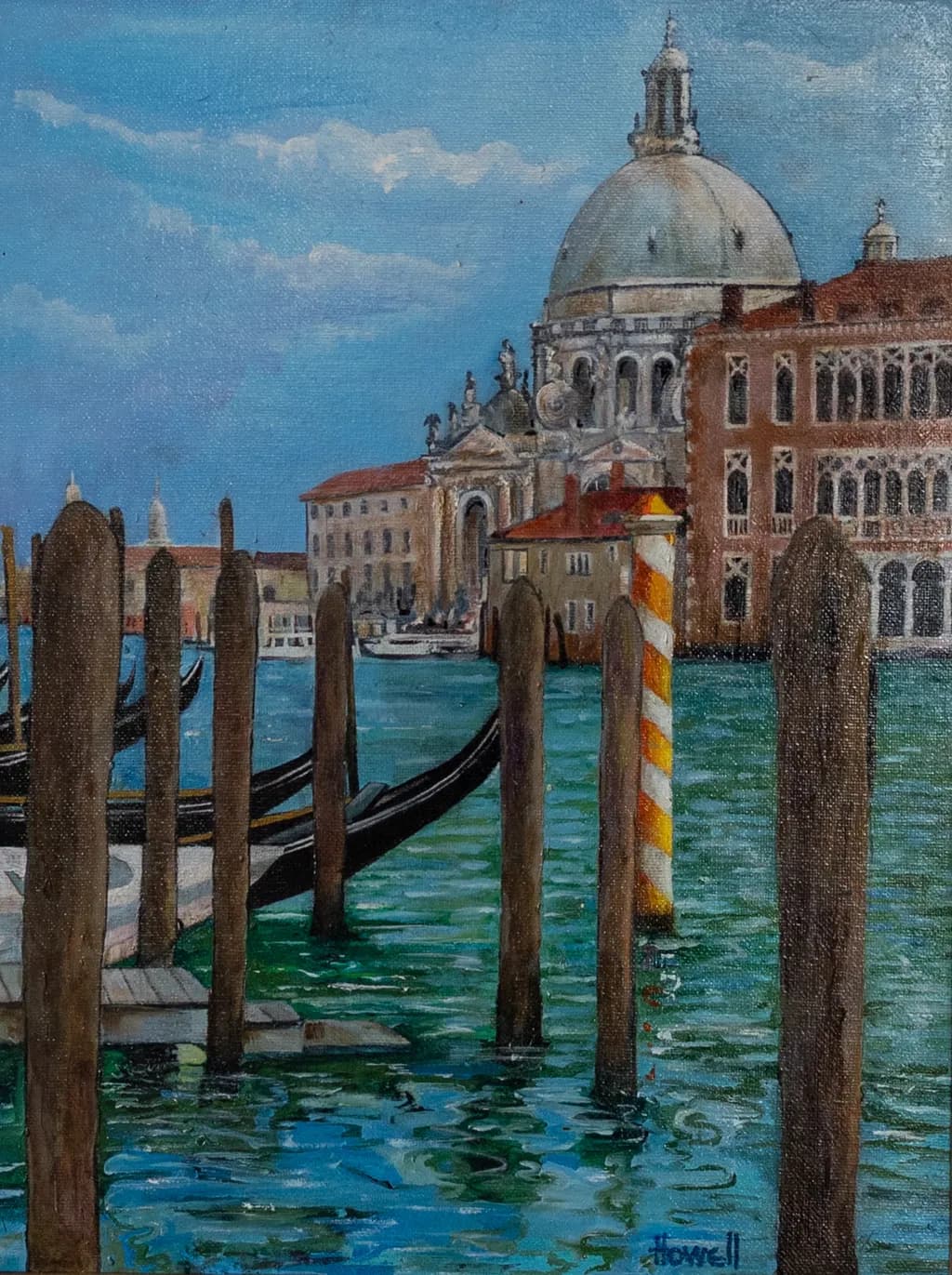 Venetian Serenity: A Tranquil View of Gondolas and Historic Architecture