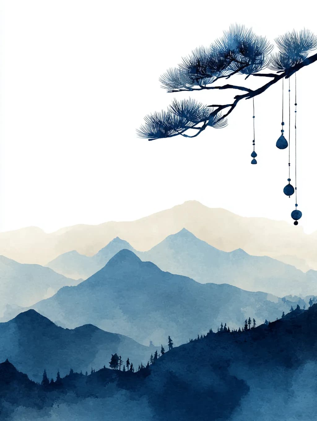 Japandi Mountain Layers