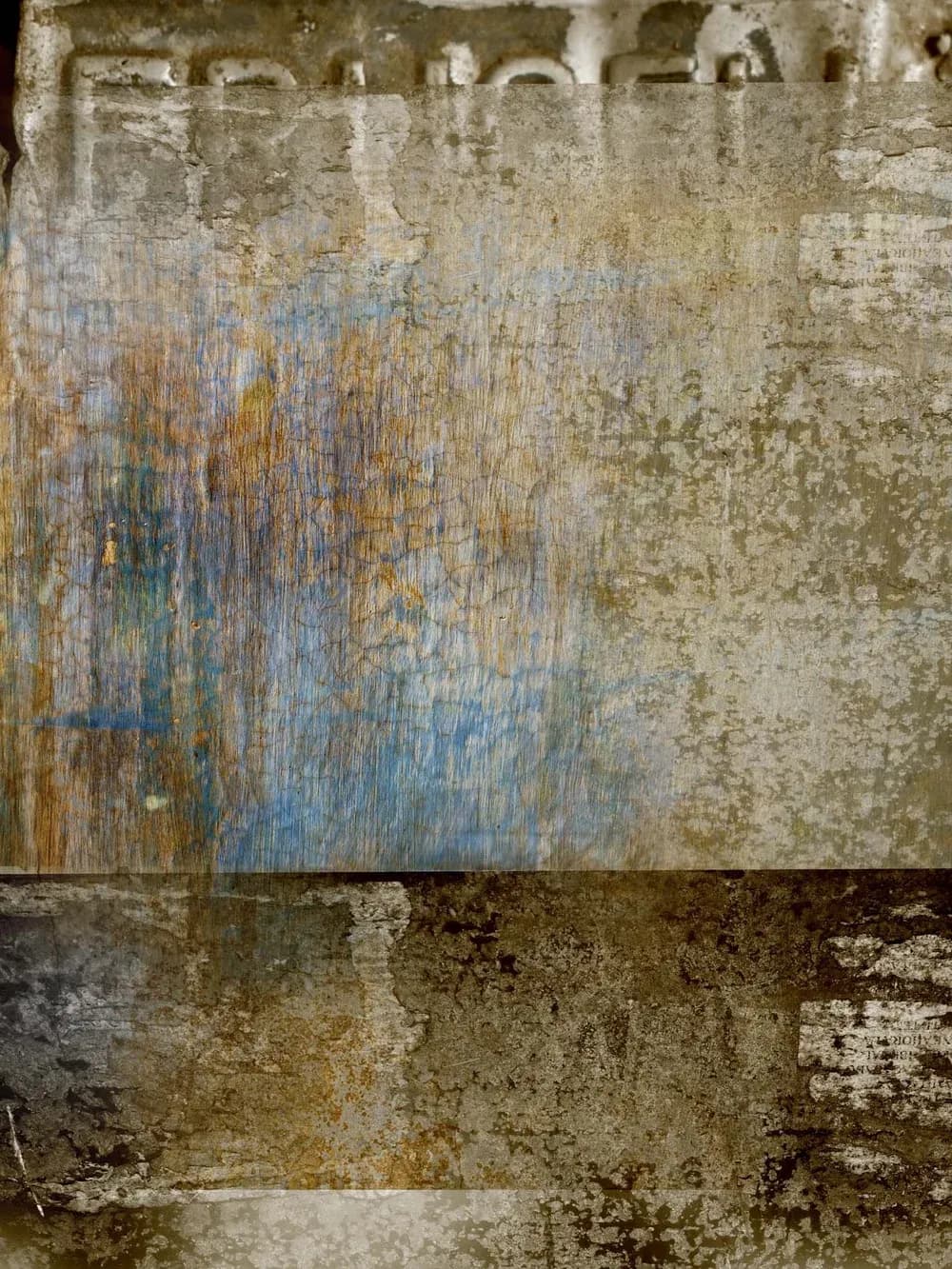 Whispers of Time: A Textured Journey Through Layers of Color and Decay