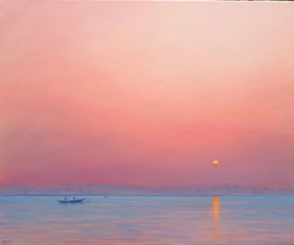 Pink Dawn on the Ganges
