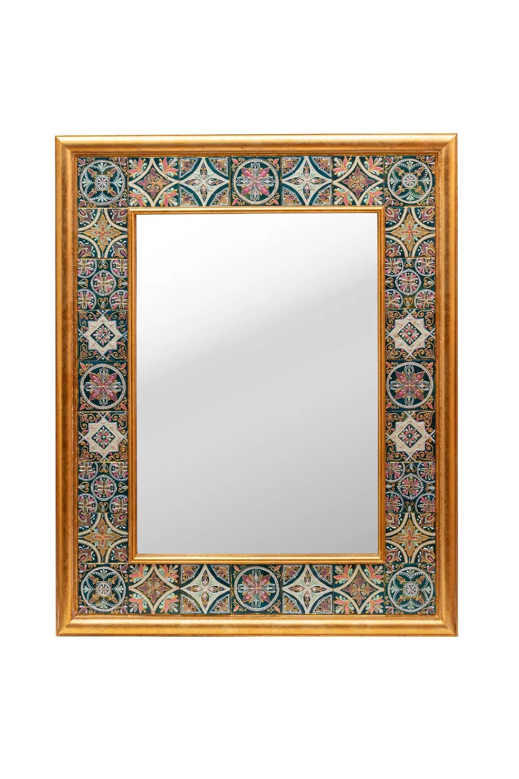 Golden Tile Mosaic Mirror
