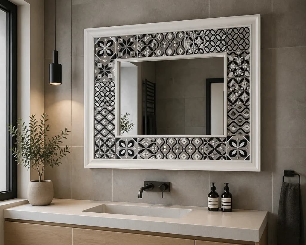 Monochrome Mosaic Mirror