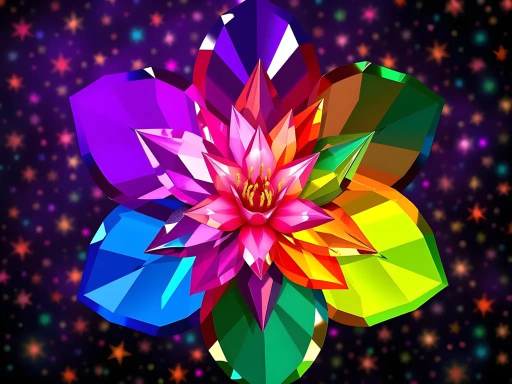 Radiant Lotus: A Kaleidoscope of Color and Light