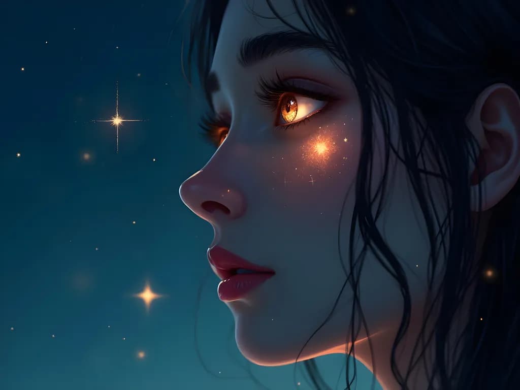 Celestial Dreams: A Portrait of Cosmic Wonder and Inner Light