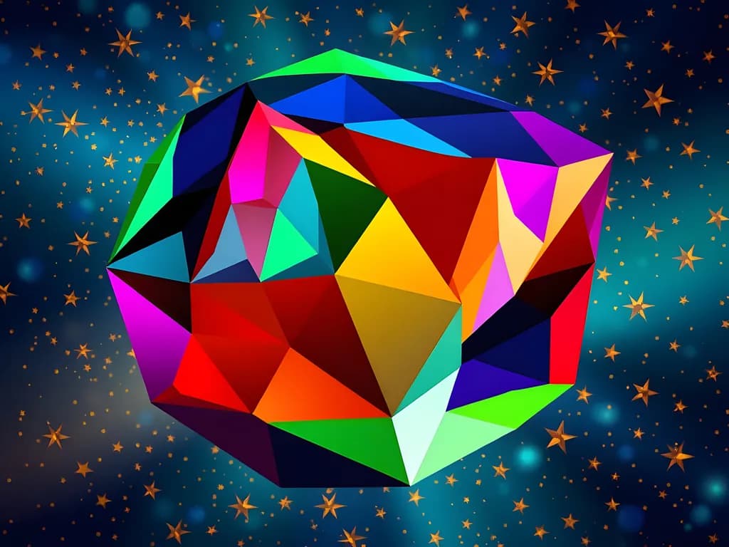 Celestial Prism: A Vibrant Journey Through Color and Geometry