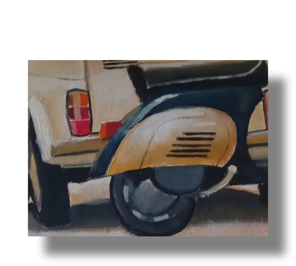 Scooter and Car Rear