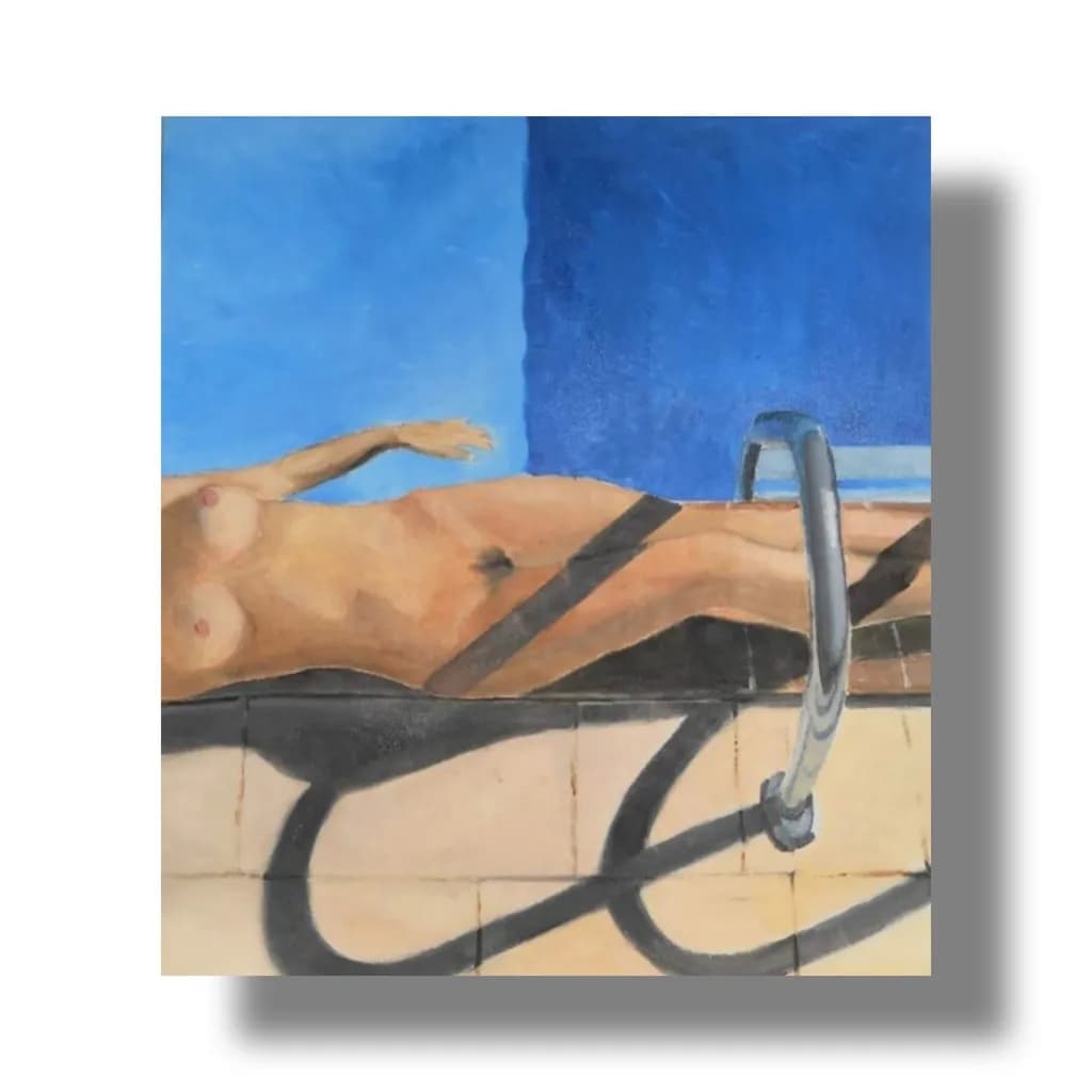 Poolside Nude Reflection