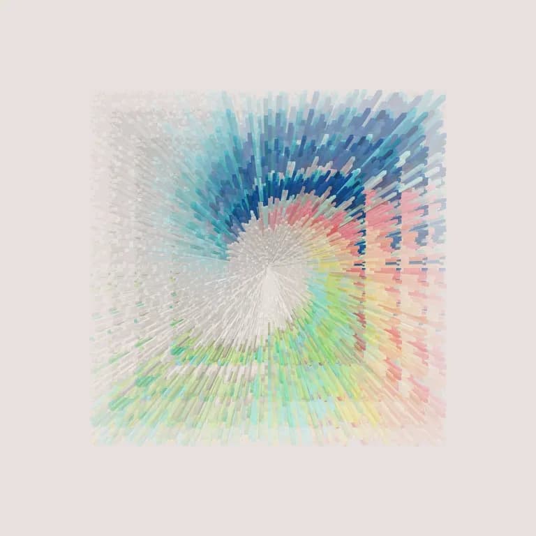 Abstract rotation in pastel colors