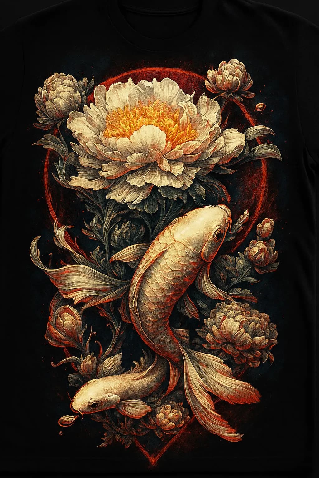 Koi Floral Drama