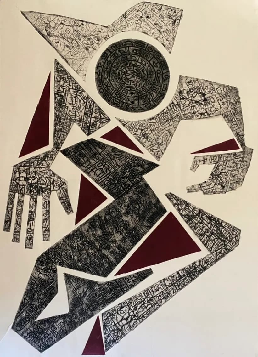 Dynamic Harmony: A Fusion of Shapes and Textures in Abstract Art