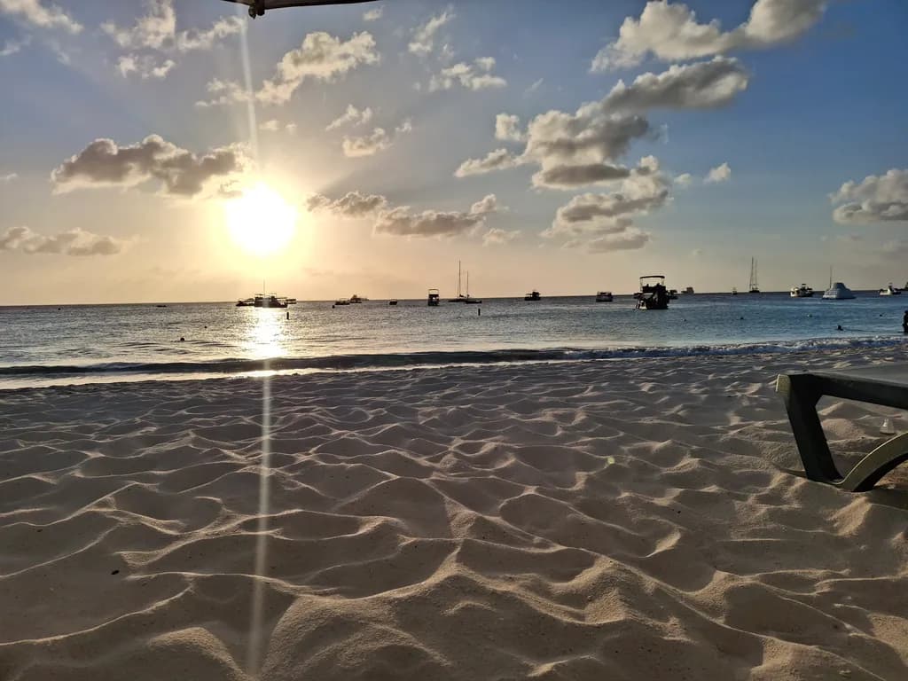 Sunset Over Tranquil Shore