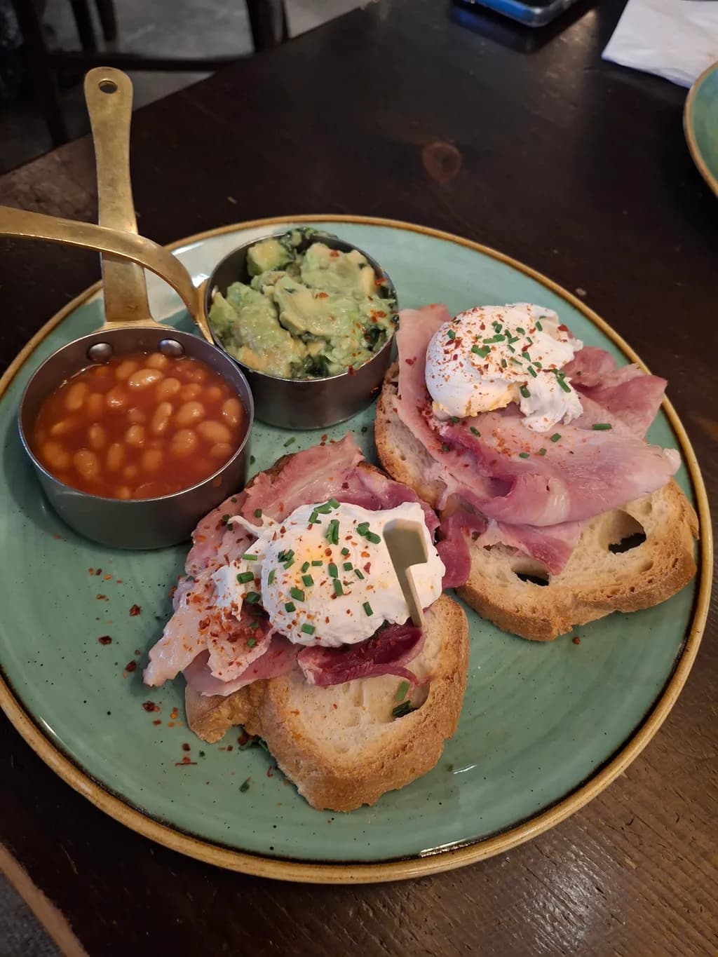Poached Ham Toasts