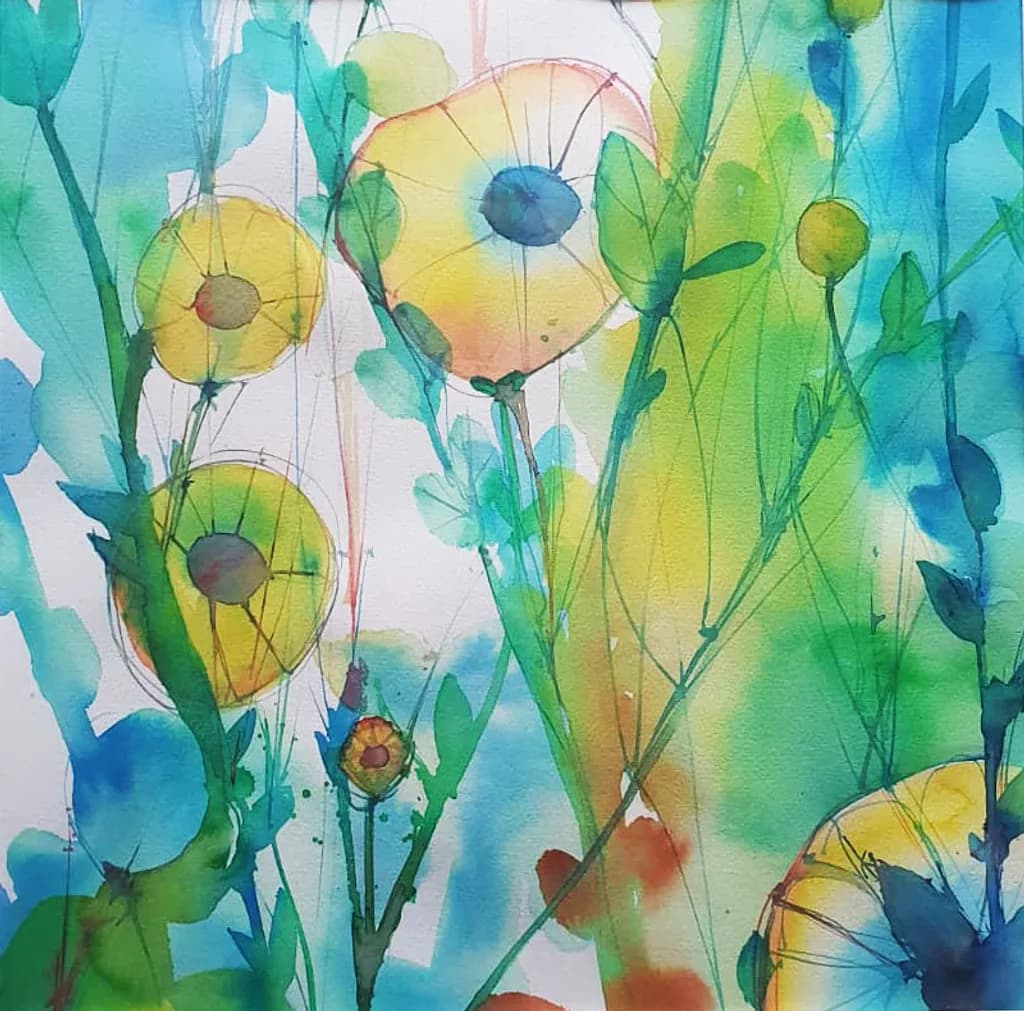 Abstract Floral Stems