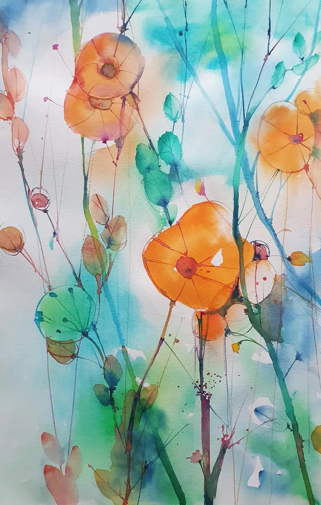 Abstract Floral Stems