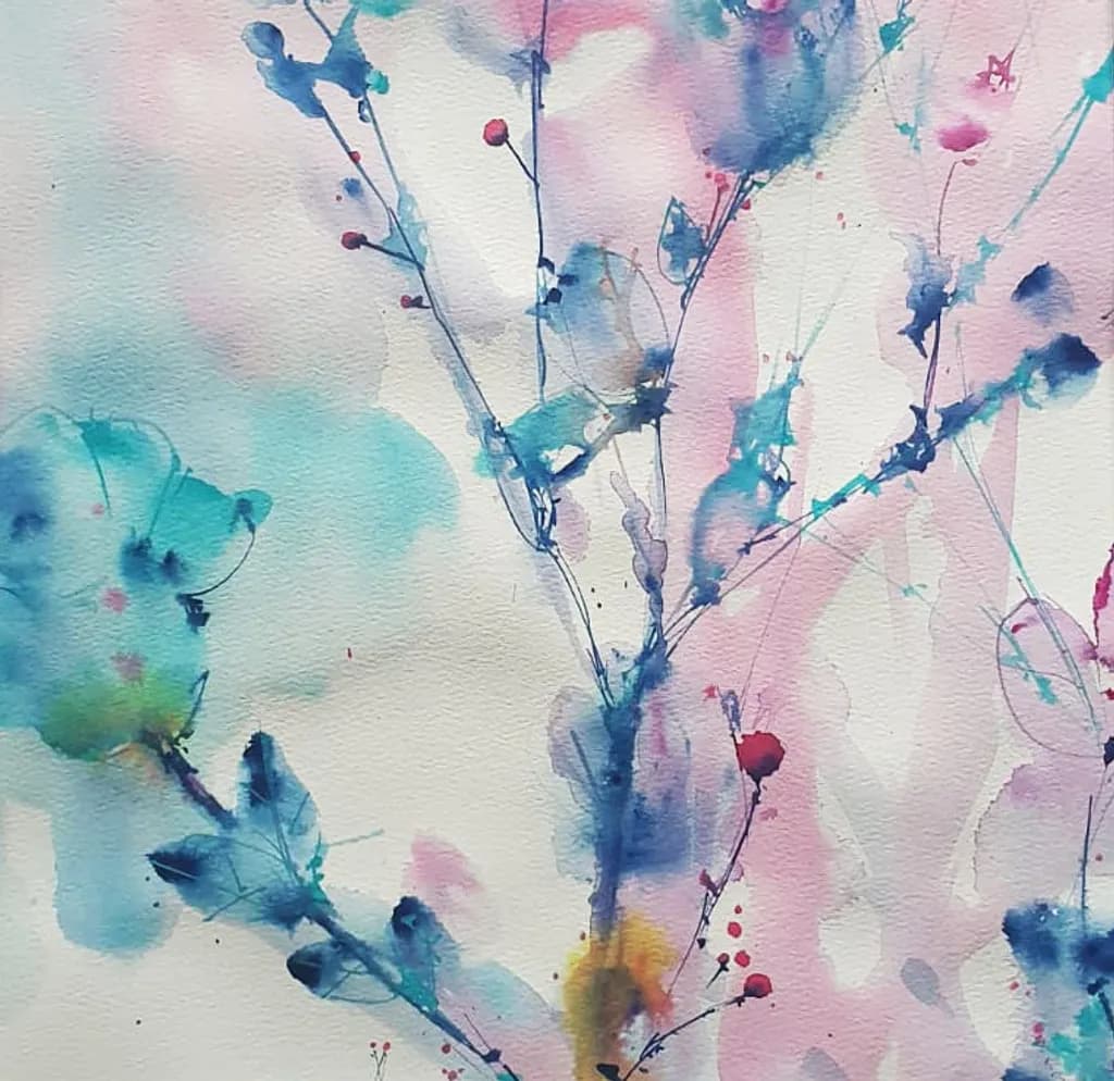 Abstract Floral Stems