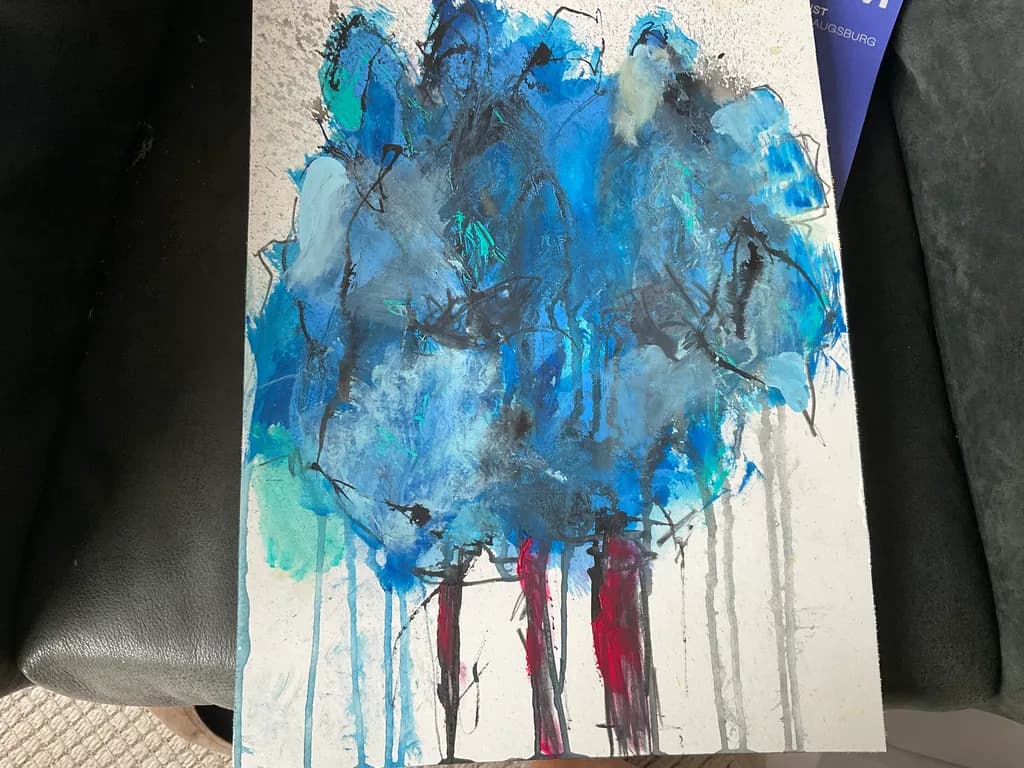 Whispers of Blue: An Abstract Journey Through Color and Emotion