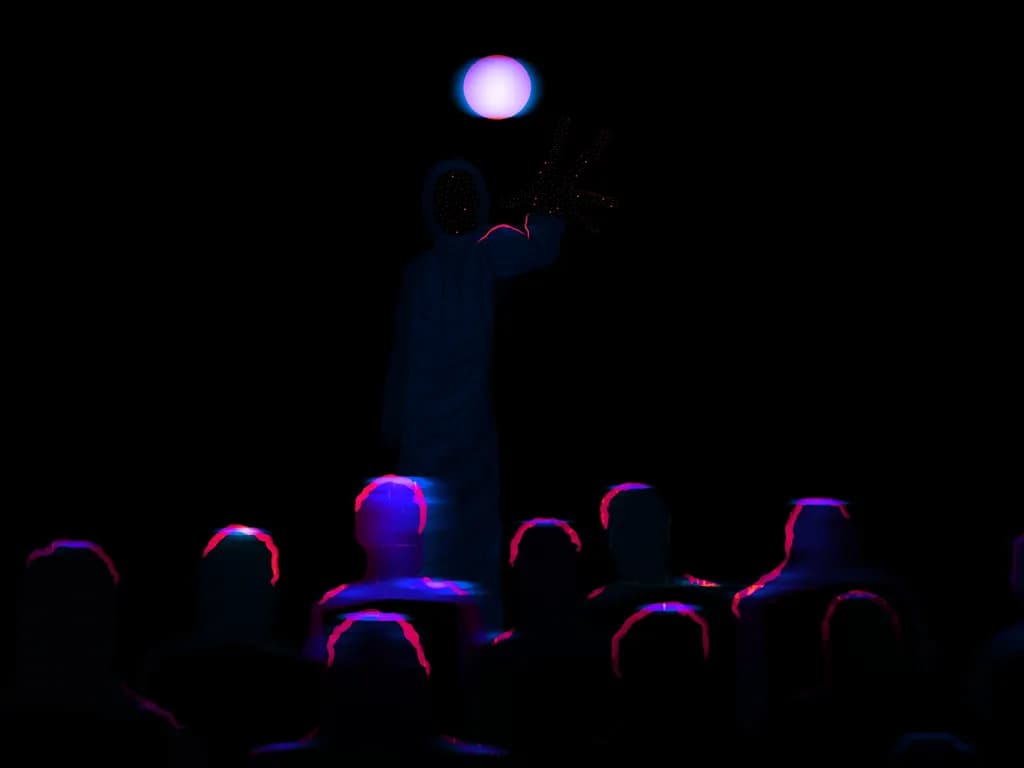 Whispers of Light: An Abstract Dance of Shadows and Gesture