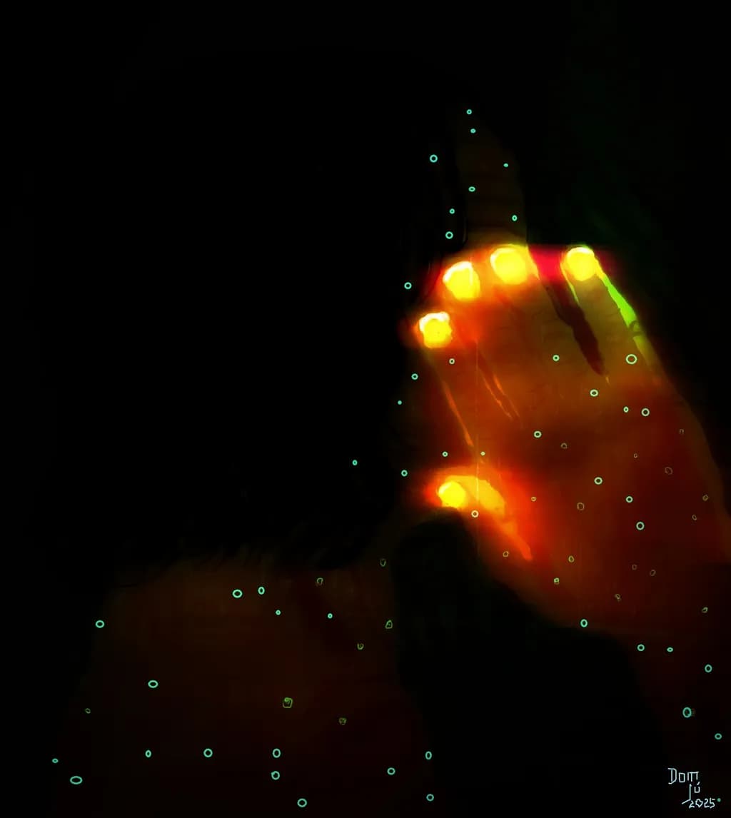 Whispers of Light: An Abstract Dance of Shadow and Glow