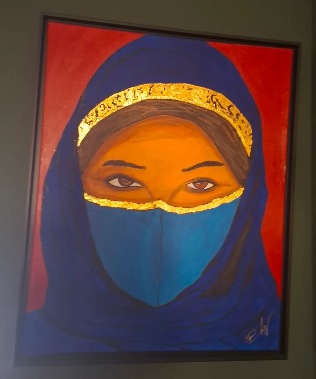 Veiled Elegance: A Portrait of Strength and Mystery