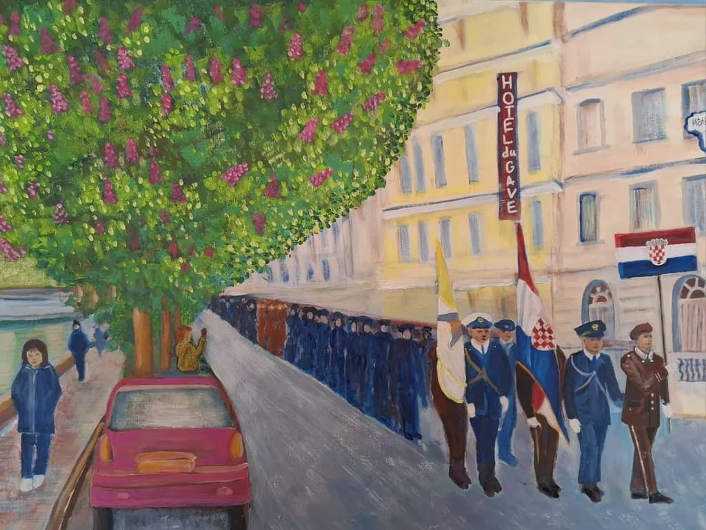 Parade on Rue du Gave