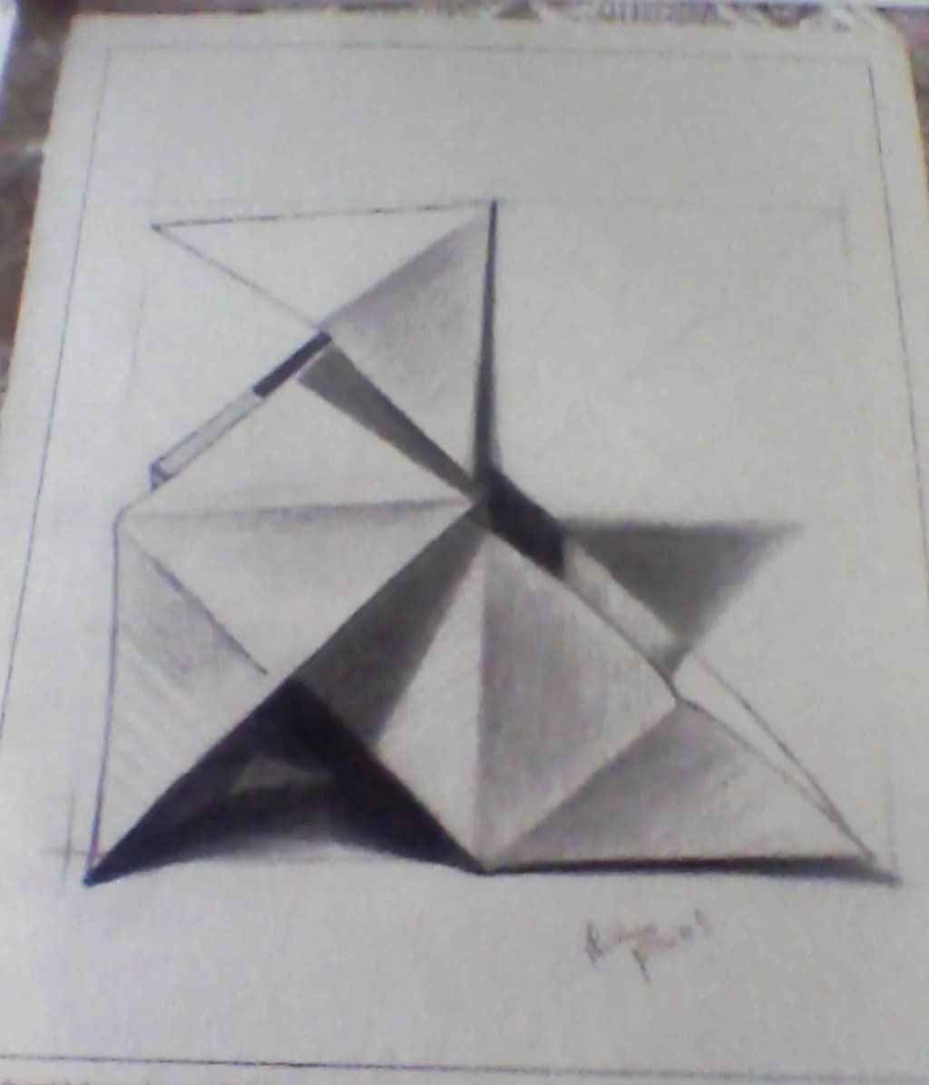 Geometric Harmony: A Dance of Shadows and Light in Monochrome Elegance