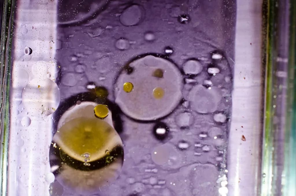 Abstract Purple Droplets