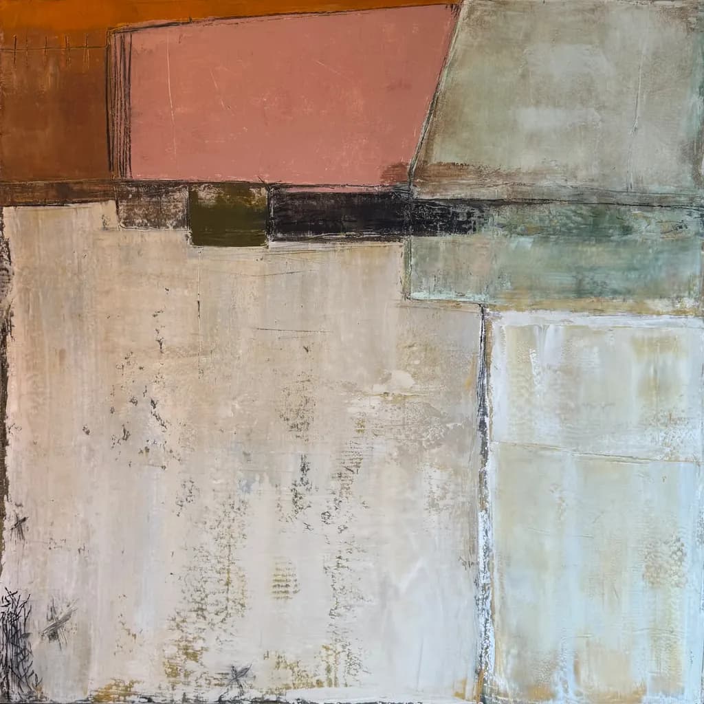 Whispers of Geometry: A Modern Abstract Journey Through Texture and Color