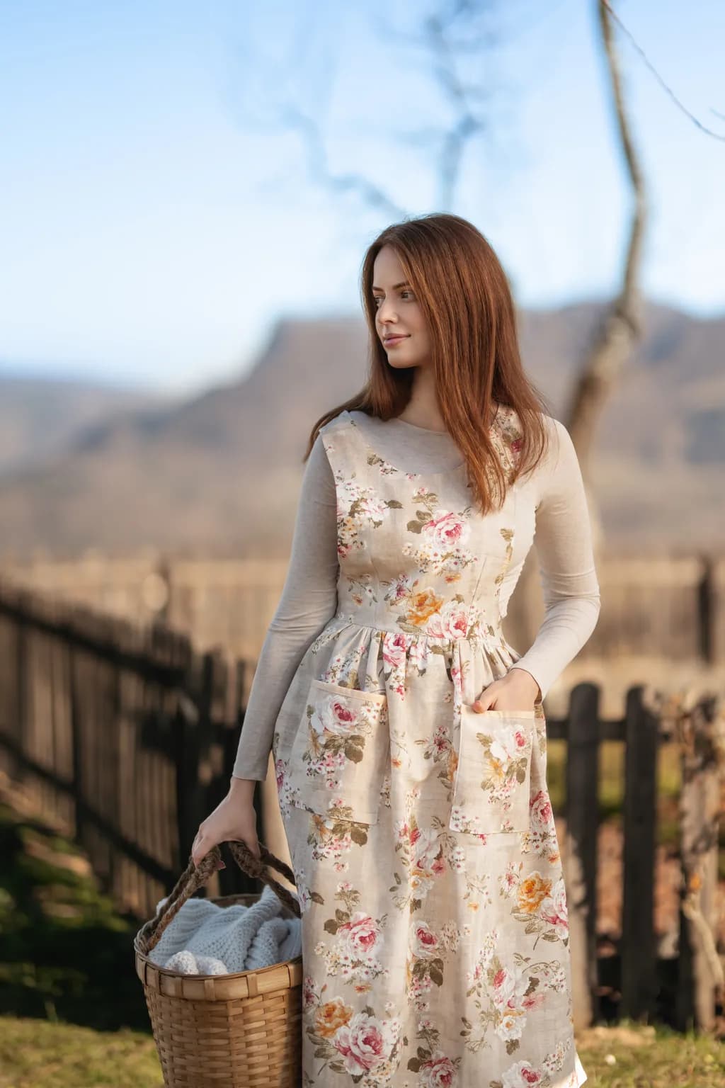 Whispers of Nature: A Serene Portrait in Floral Elegance