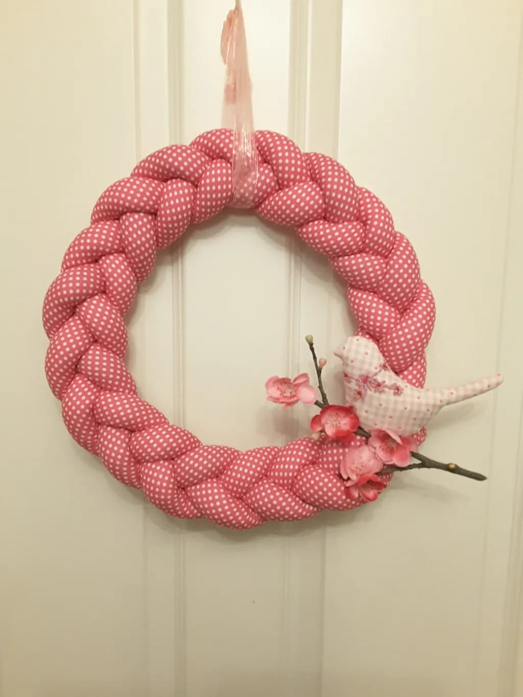 Braided fabric wreath