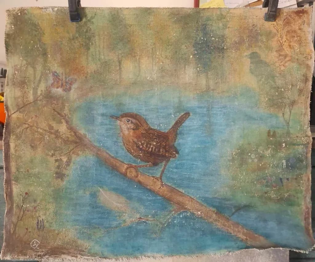 Whispers of the Forest: A Watercolor Journey with a Feathered Friend