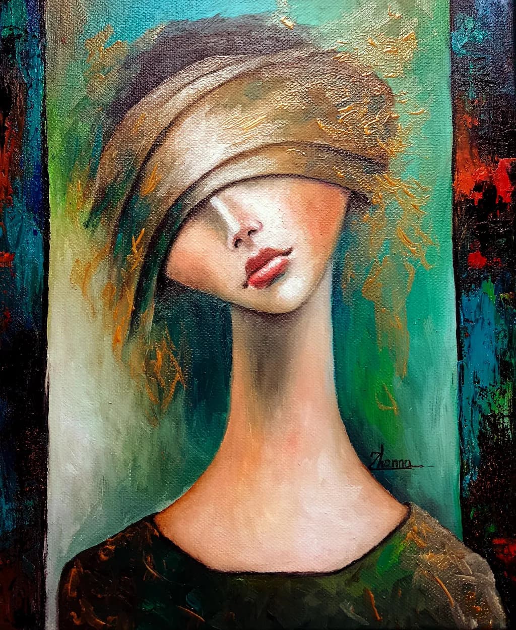 Whispers of Serenity: A Captivating Portrait of Mystery and Emotion