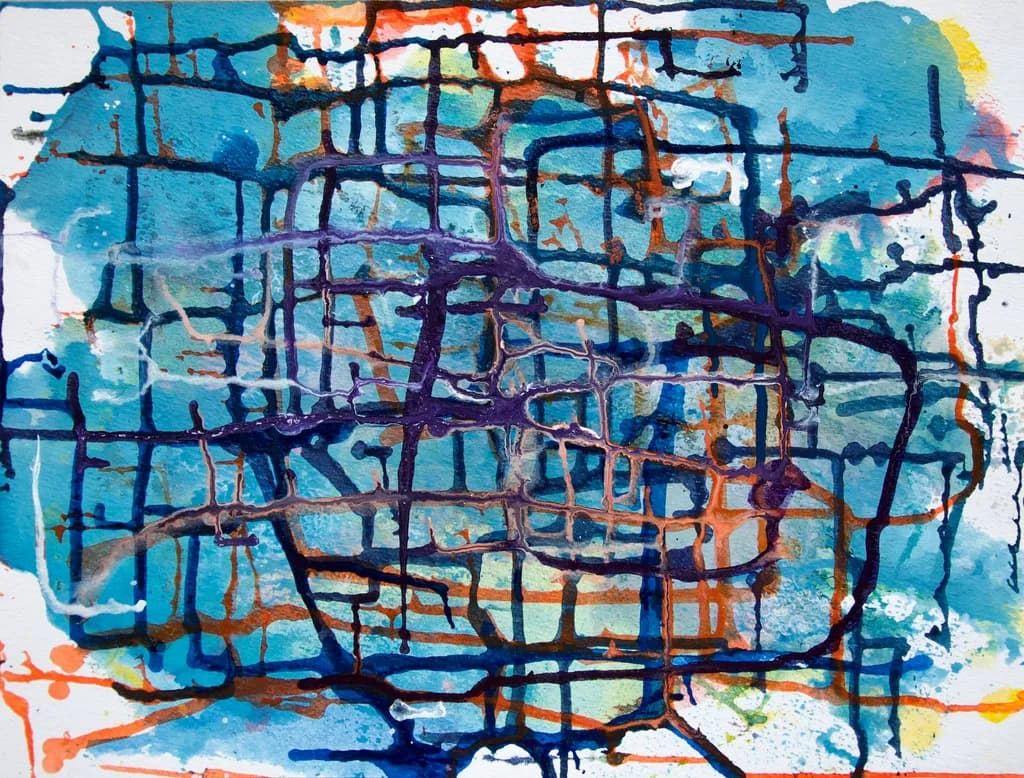 Abstract Blue Grid