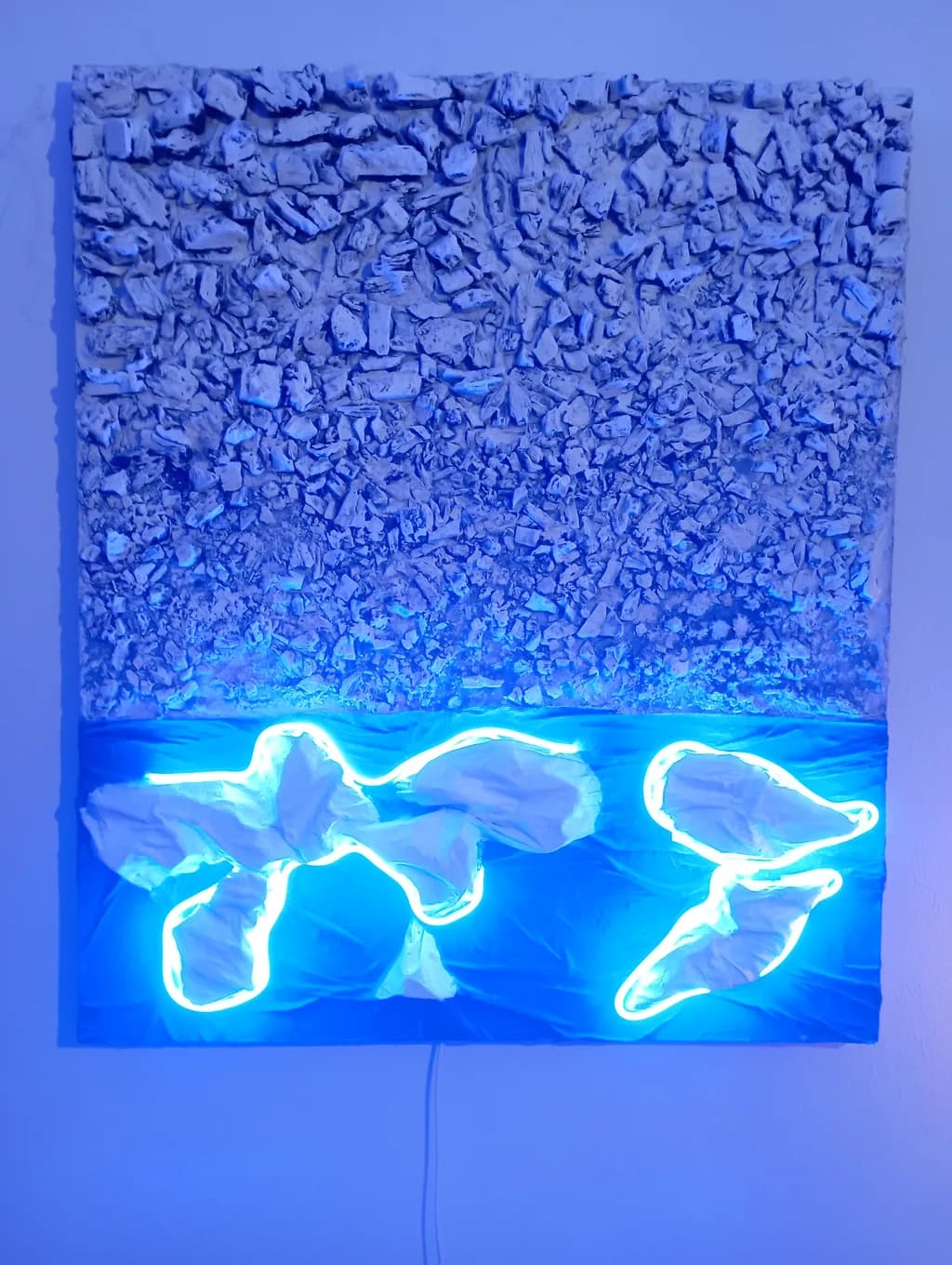 Ethereal Waves: A Fusion of Light and Texture in Contemporary Art