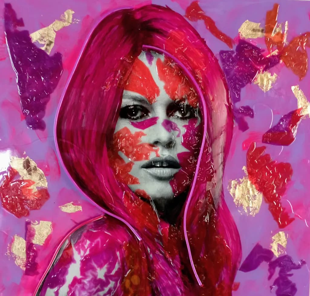 Vibrant Expressions: A Colorful Abstract Portrait of Identity and Emotion